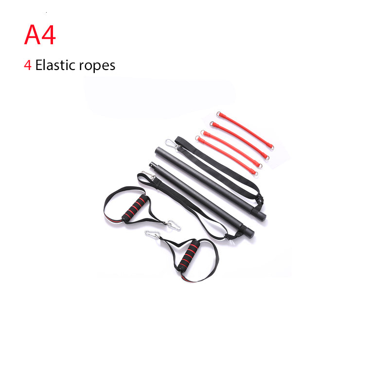 Gadgets Of Lifestyle Body Workout Trainer Bar with Resistance Bands Rubber Buckles