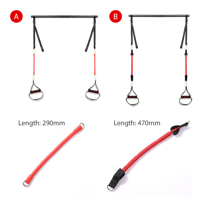 Gadgets Of Lifestyle Body Workout Trainer Bar with Resistance Bands Rubber Buckles