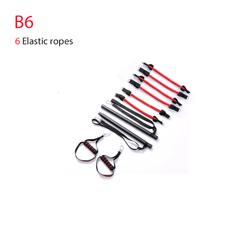 Gadgets Of Lifestyle Body Workout Trainer Bar with Resistance Bands Rubber Buckles