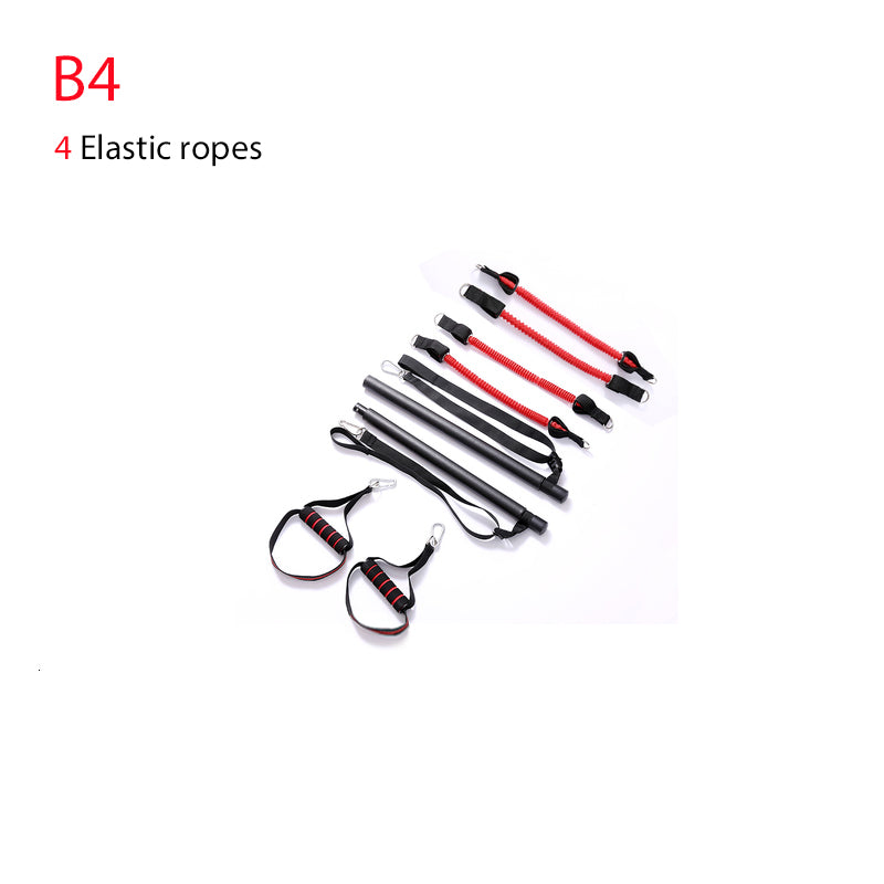 Gadgets Of Lifestyle Body Workout Trainer Bar with Resistance Bands Rubber Buckles