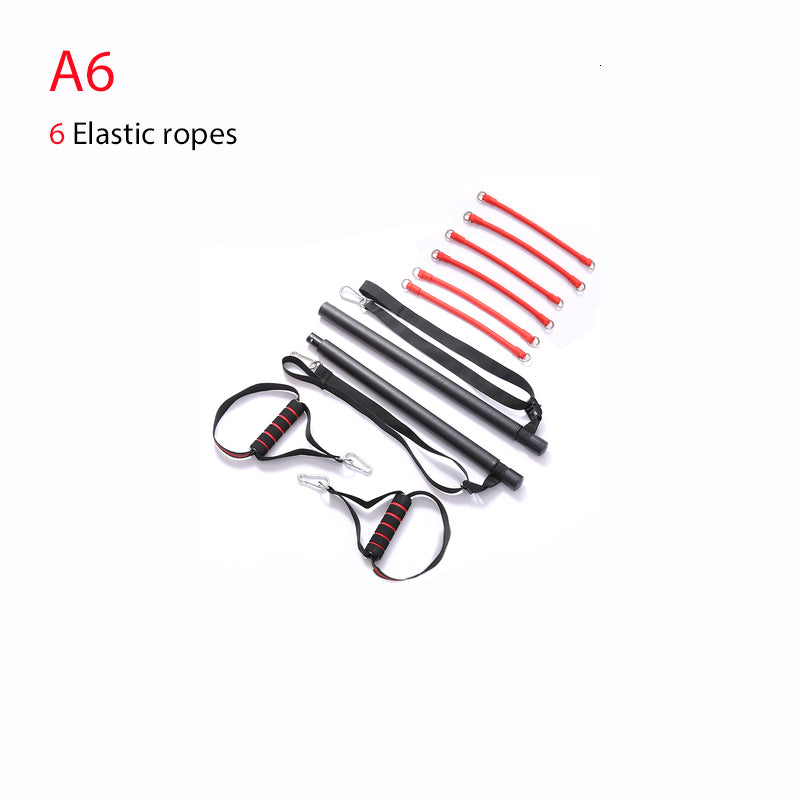 Gadgets Of Lifestyle Body Workout Trainer Bar with Resistance Bands Rubber Buckles